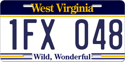 WV license plate 1FX048