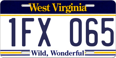 WV license plate 1FX065