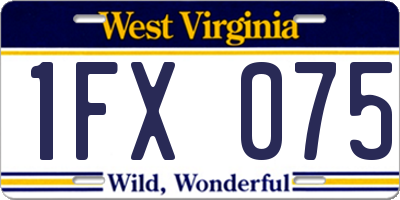 WV license plate 1FX075