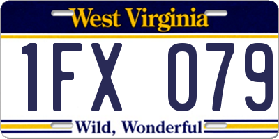 WV license plate 1FX079