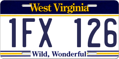 WV license plate 1FX126
