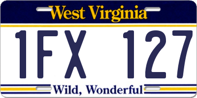 WV license plate 1FX127