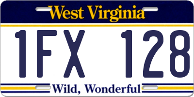 WV license plate 1FX128