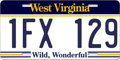 WV license plate 1FX129