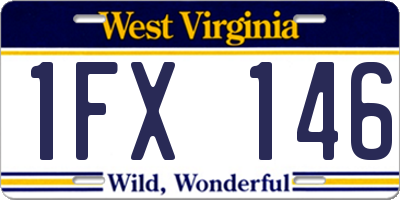 WV license plate 1FX146
