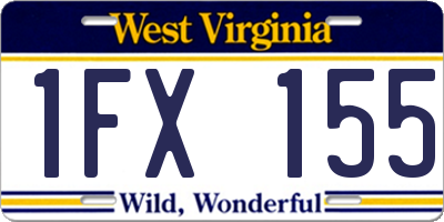 WV license plate 1FX155