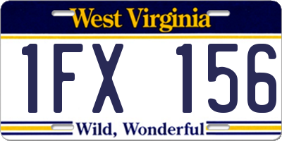 WV license plate 1FX156