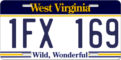 WV license plate 1FX169