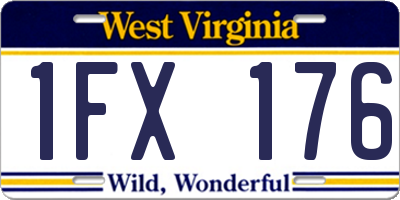 WV license plate 1FX176