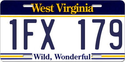 WV license plate 1FX179