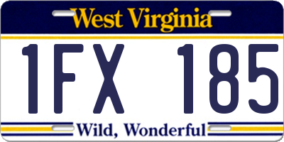 WV license plate 1FX185