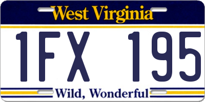 WV license plate 1FX195