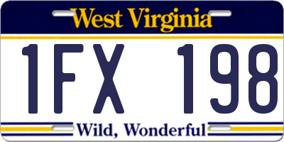 WV license plate 1FX198