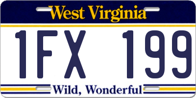 WV license plate 1FX199