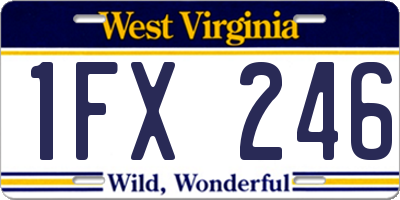WV license plate 1FX246