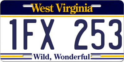 WV license plate 1FX253