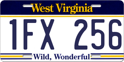 WV license plate 1FX256