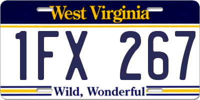 WV license plate 1FX267