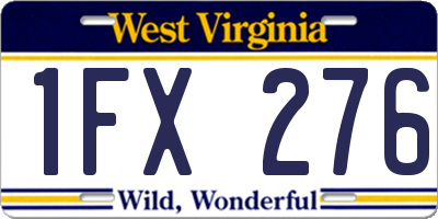 WV license plate 1FX276