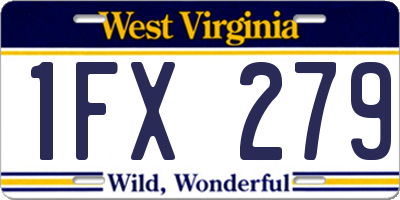 WV license plate 1FX279