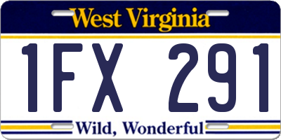 WV license plate 1FX291