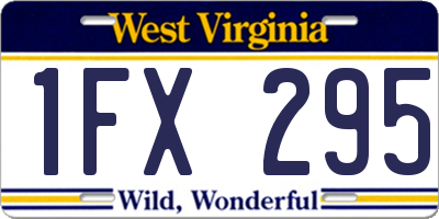WV license plate 1FX295