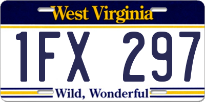 WV license plate 1FX297