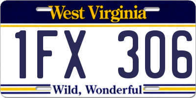 WV license plate 1FX306