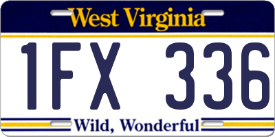 WV license plate 1FX336