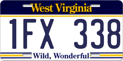 WV license plate 1FX338