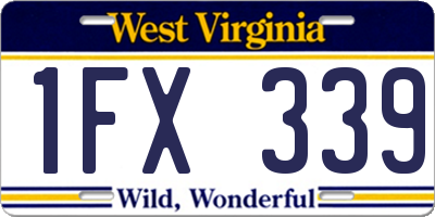 WV license plate 1FX339