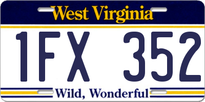 WV license plate 1FX352