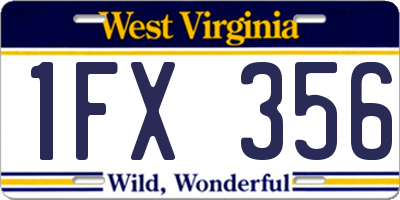 WV license plate 1FX356