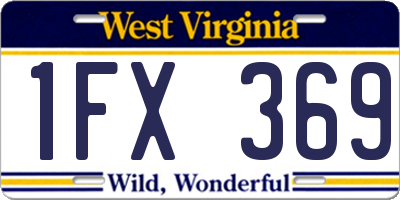 WV license plate 1FX369