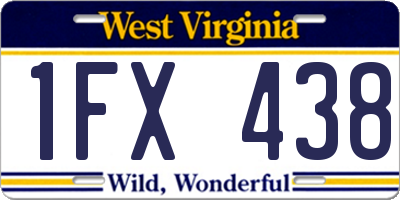 WV license plate 1FX438