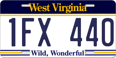 WV license plate 1FX440