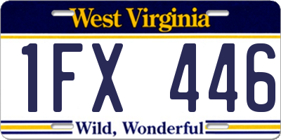 WV license plate 1FX446