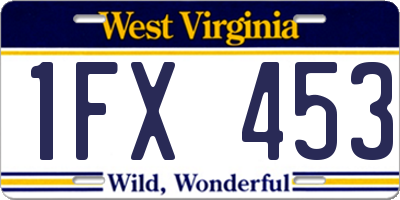 WV license plate 1FX453