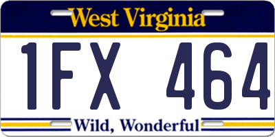 WV license plate 1FX464