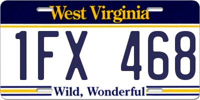 WV license plate 1FX468