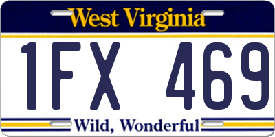 WV license plate 1FX469