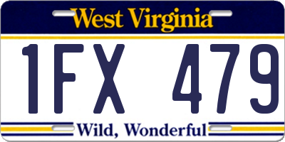 WV license plate 1FX479
