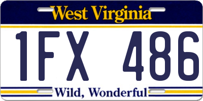 WV license plate 1FX486