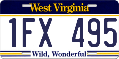 WV license plate 1FX495