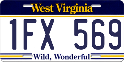 WV license plate 1FX569
