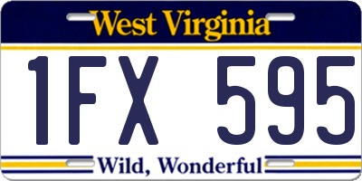 WV license plate 1FX595