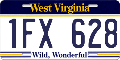 WV license plate 1FX628