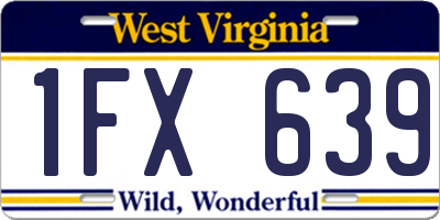 WV license plate 1FX639