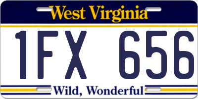 WV license plate 1FX656