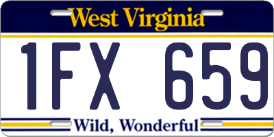 WV license plate 1FX659